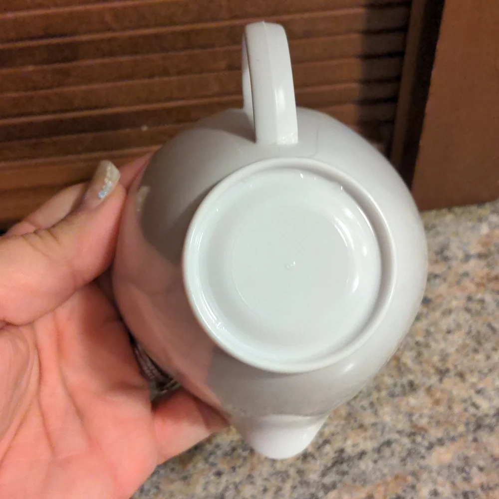Vintage Melmac Set Sugar Lid Creamer Melamine White Pair Set Like new